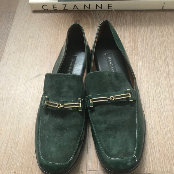 Newbark Patent-Suede Loafers, Green - Picture 3 of 4